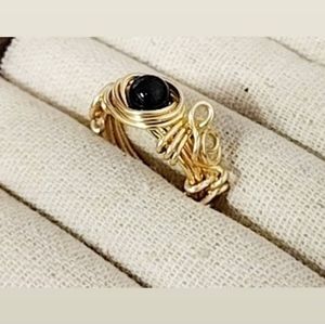 Hand Crafted Black Onyx Gemstone Ring